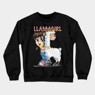 Llama Girl Crewneck Sweatshirt